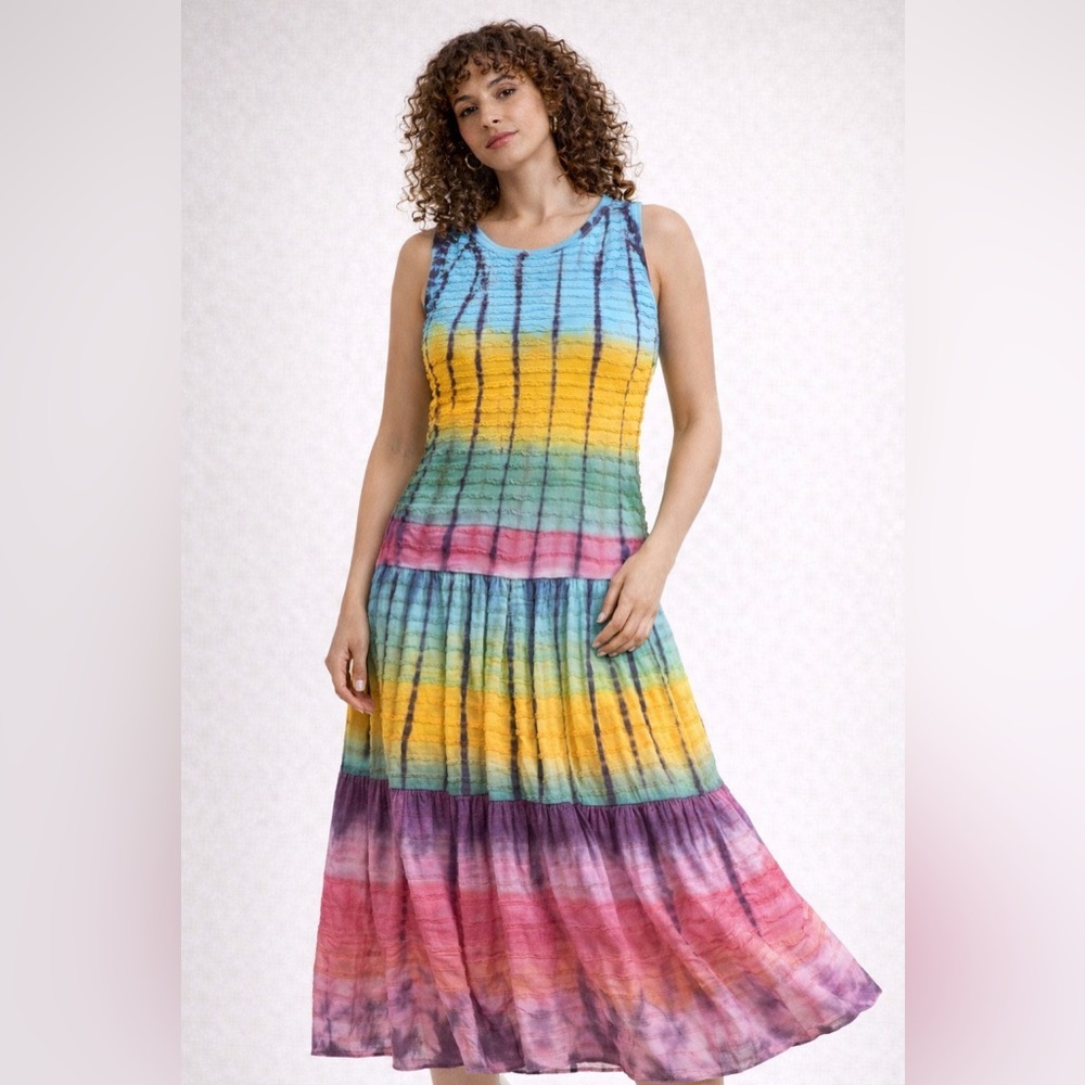 Rising International Blue and Purple Tie-Dye Top boho, tie dye, festival